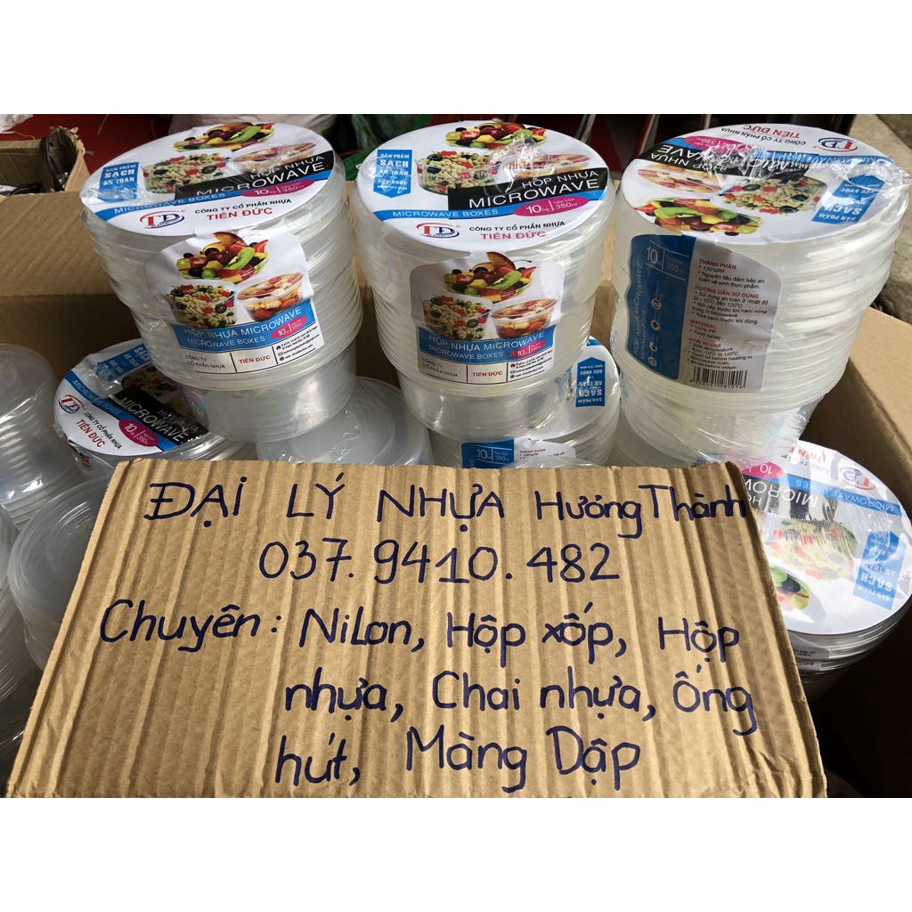 Bộ 10 hộp nhựa tròn Microwave Tiến Đức