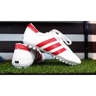 Giày đá bóng trắng 3 sọc đỏ, giày ct3 chính hãng, giày đá banh