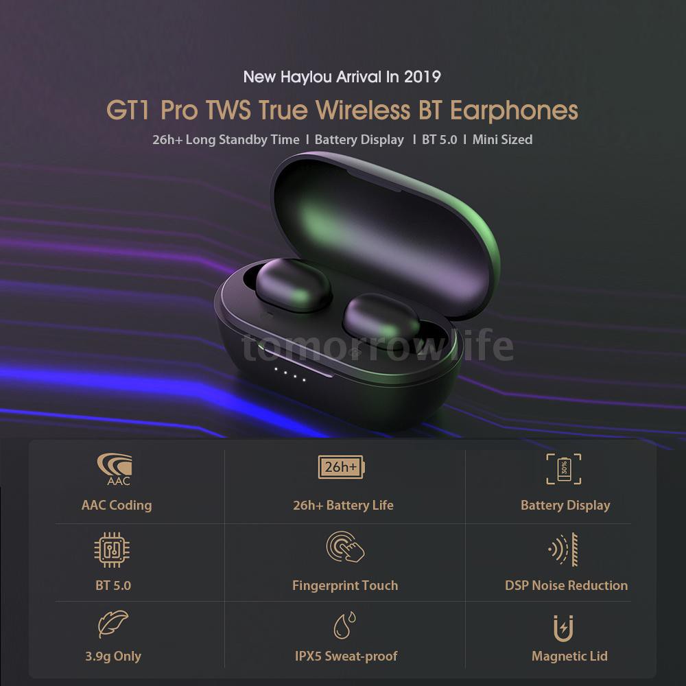 ĐỐT KHO ## Bộ Tai Nghe Không Dây Bluetooth 5.0 Aac Dsp Xiaomi Haylou Gt1 Pro Tws Chống Ồn Kèm Phụ Kiện **  XẢ HÀNG