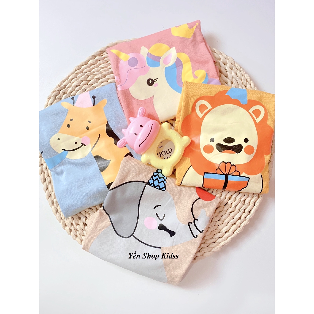 Bộ Dài Tay Minky Mom Chất Thun Lạnh Họa Tiết Voi-Ngựa Hồng Dễ Thương Cho Bé (Size 6-19kg) (SP001205)