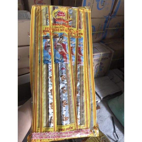 Hương tiên nữ Thu Hiền CHÍNH HÃNG cuốn tàn trắng, đậu tài lộc, dài 43cm.