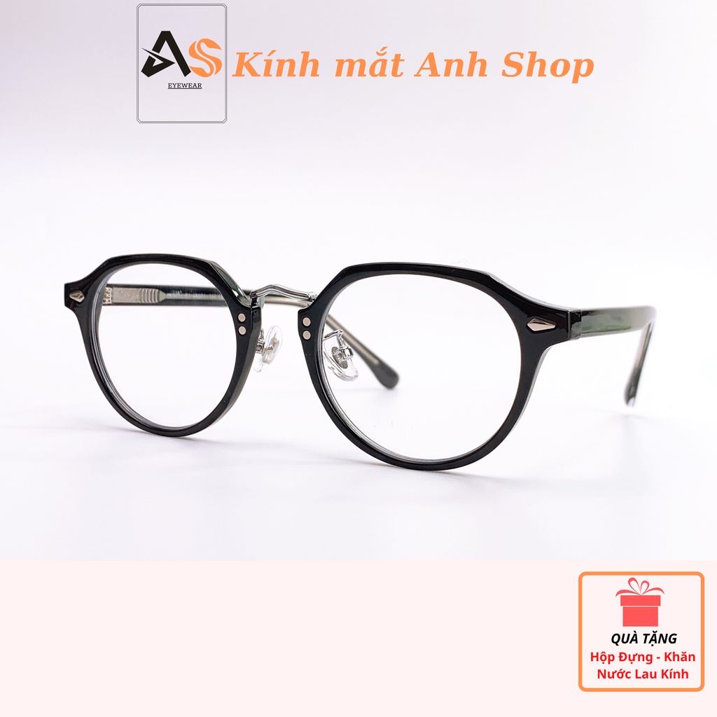 Gọng kính tròn chất liệu nhựa lõi kim loại chắc chắn 9071