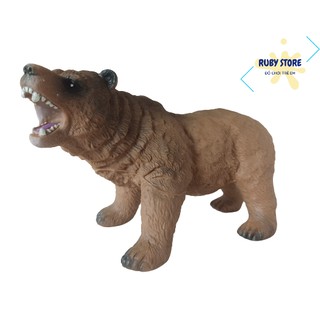 MÔ HÌNH GẤU NÂU 3D (Nhựa mềm cao cấp)