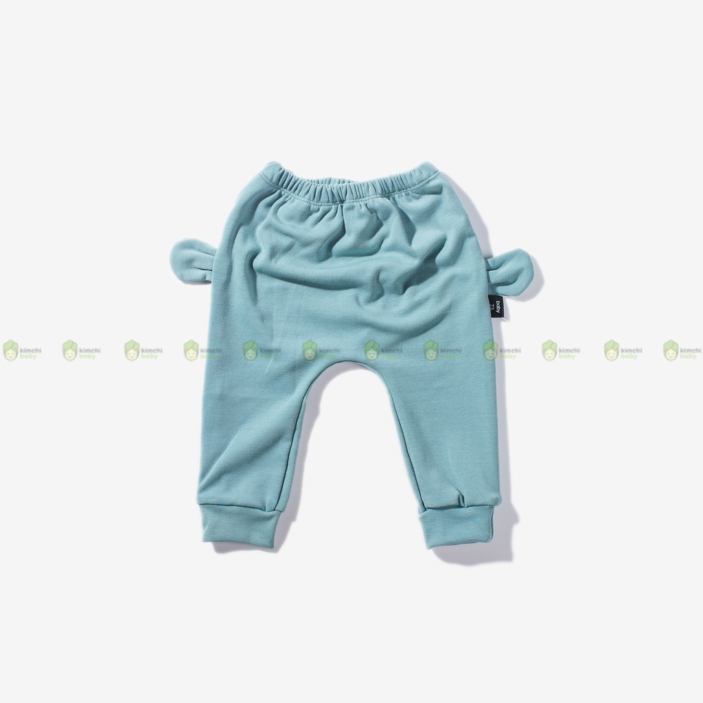 Quần Bé Trai, Bé Gái KIMCHIBABY Vải Len Gân Hoạ Tiết Tai Thú 3D, Quần Dài Cho Bé Mặc Thu Đông KWQTD2201
