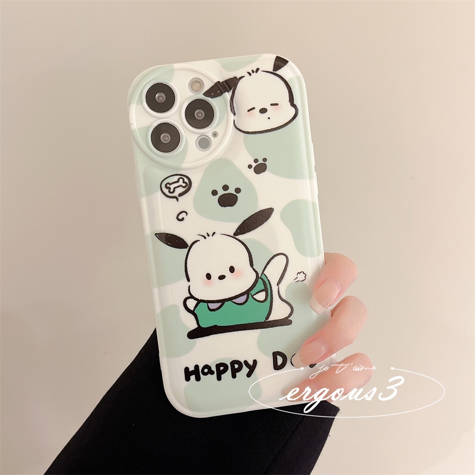 Ốp Điện Thoại Mềm Họa Tiết Pochacco Bảo Vệ Ống Kính Máy Ảnh Cho iPhone 14 13 12 11 Pro Max SE2020 X XR Xs Max 7 8 Plus