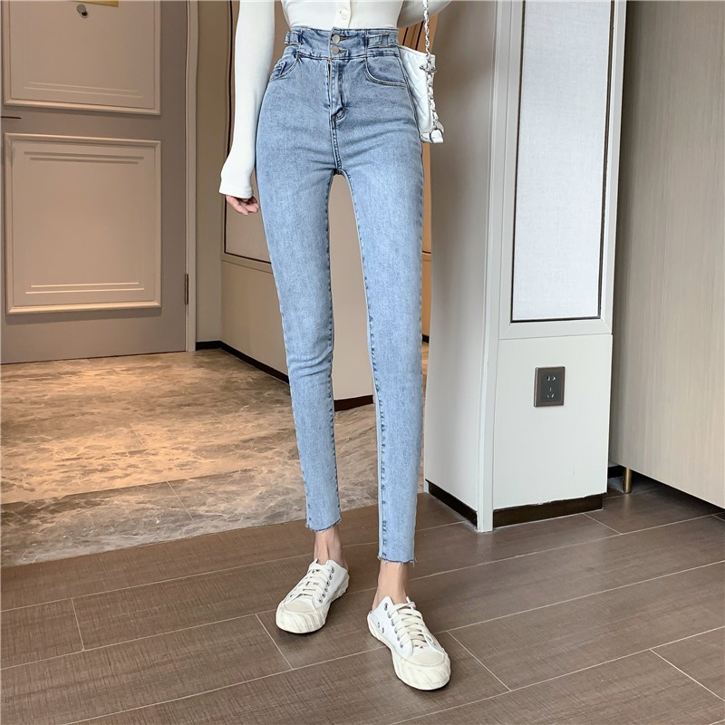 QUẦN JEANS NỮ ÔM DÁNG CẠP CAO THỜI TRANG