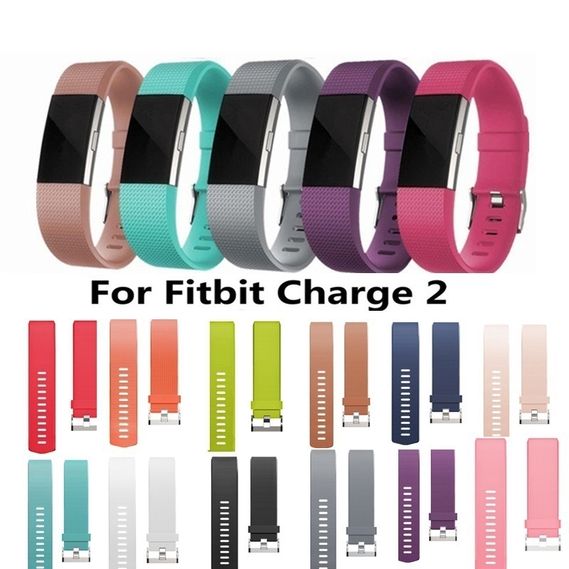 Dây Đeo Silicon Mềm Cho Đồng Hồ Thông Minh Fitbit Charge 2