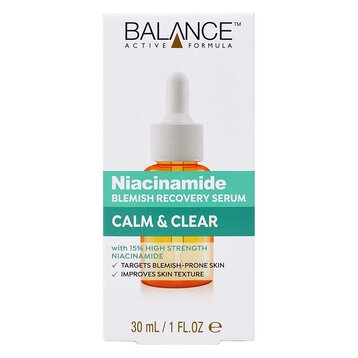 Serum Balance Active Formula Ngừa Mụn Mờ Thâm 30ml Niacinamide 15% Blemish Recovery Serum