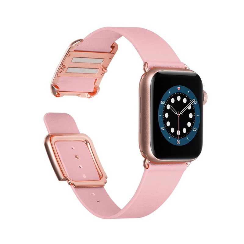 Dây đeo bằng da thích hợp cho đồng hồ Apple 40mm 44mm 42mm 38mm phù hợp cho series 1 2 3 4 5 6 se