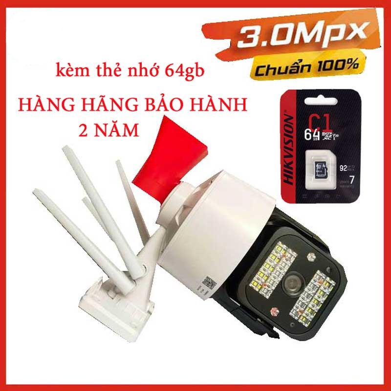 Camera yoosee thân ngoài trời quay 360 độ 10 đèn led 10 đèn hồng ngoại ban đêm có mầu