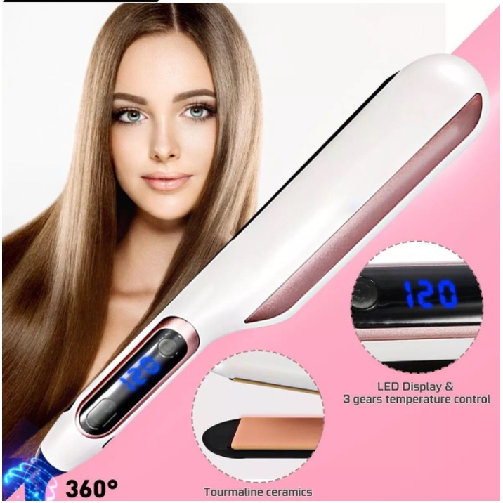 Máy Là Tóc,Máy Ép Duỗi Tóc Thẳng 10 Mức Chỉnh Nhiệt KEMEI 9622 - Màn Led Hiển Thị Nhiệt, Tạo Kiểu, Làm Đẹp, Là Thẳng Tóc