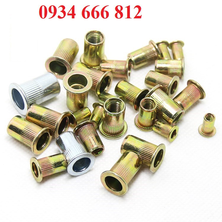 Set 50c ốc tán rút M3 thép mạ