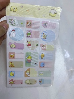 Nhãn dán họ tên - name sticker