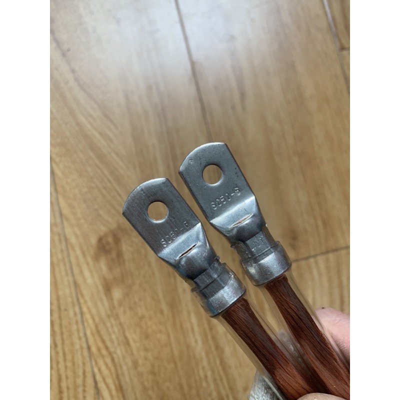 Cáp M50 trong suốt cho máy hàn cell Siêu Tụ + Kẹp Cos hai đầu siêu đẹp.