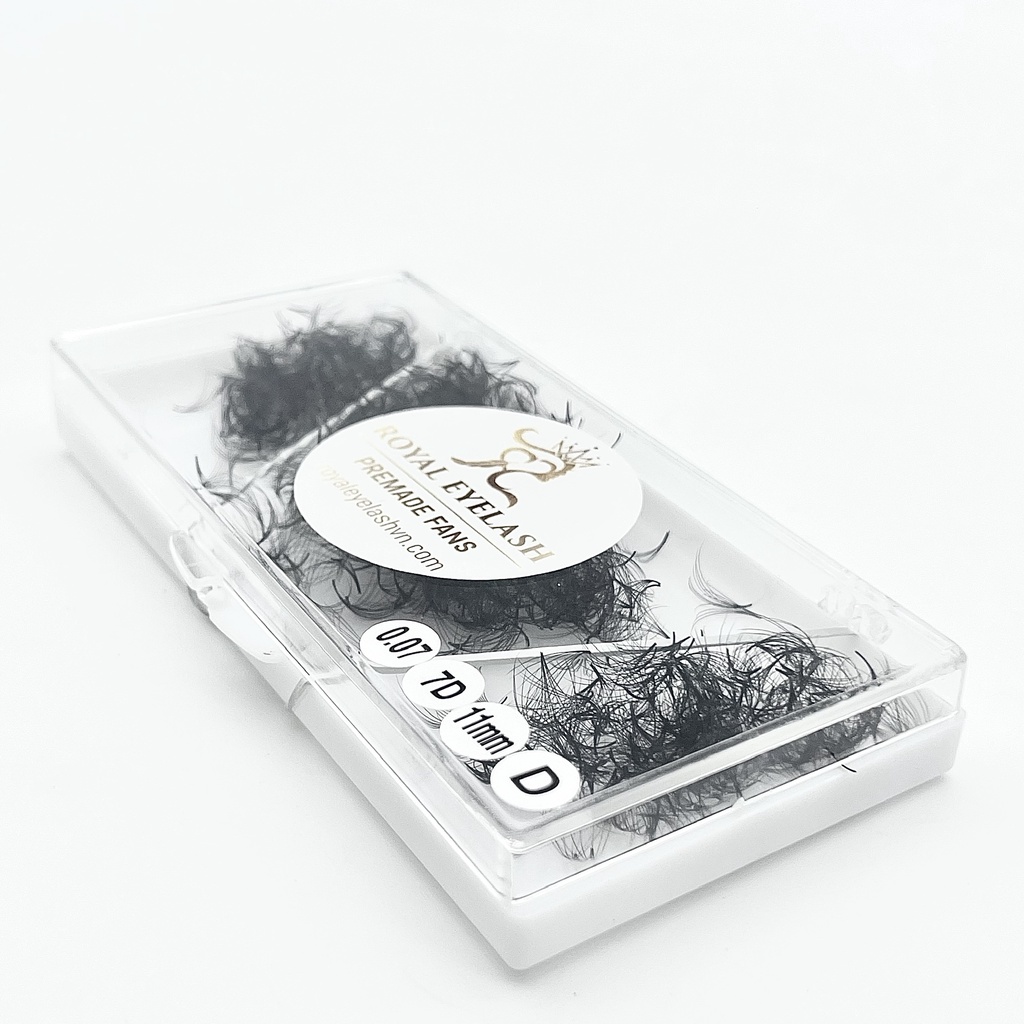 Mi Fans Sẵn 7D ROYAL EYELASH Lông Chồn Cao Cấp / 500- 1000 fans / C,CC,D, 0.07