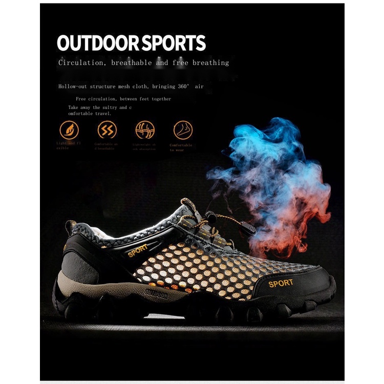 Giày Thể Thao Lưới Thoáng Khí Thời Trang Mùa Hè Phong Cách Hàn Quốc Mới Cho Nam