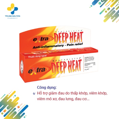 Kem bôi da giảm đau Extra Deep Heat (Tuýp 30g)