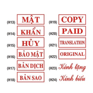 Dấu đã thu tiền và mực dấu đỏ