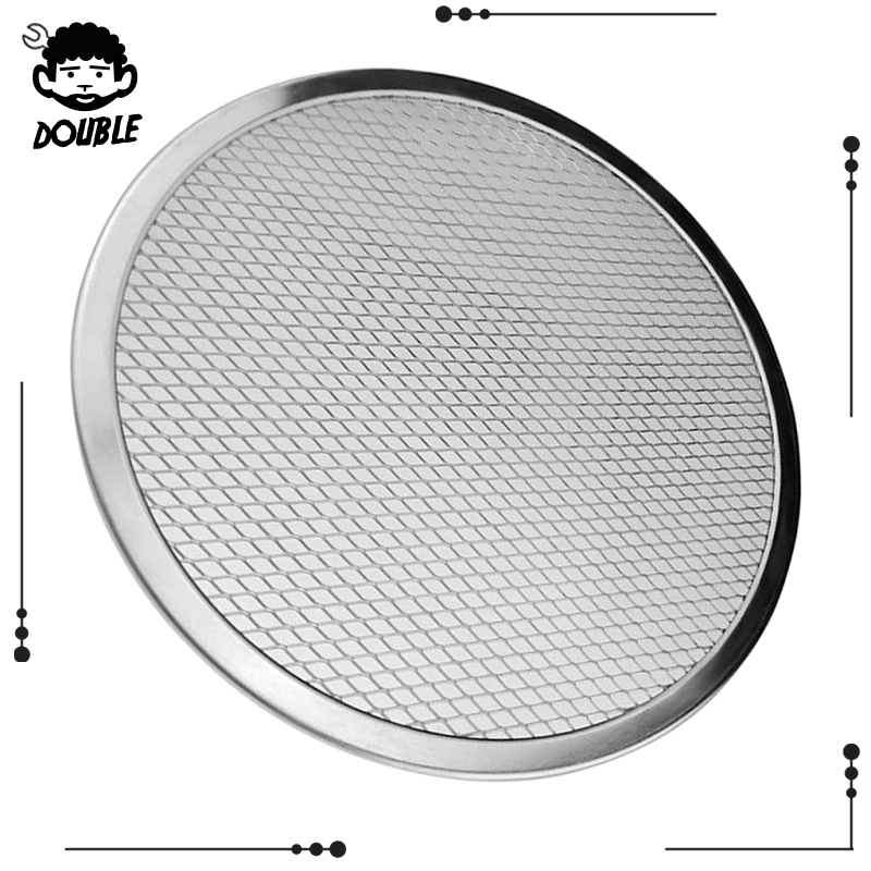 [DOUBLE]Pizza Stones Aluminum Mesh Pizza Screen Pasta Baking Tray Net Pizza 6inch