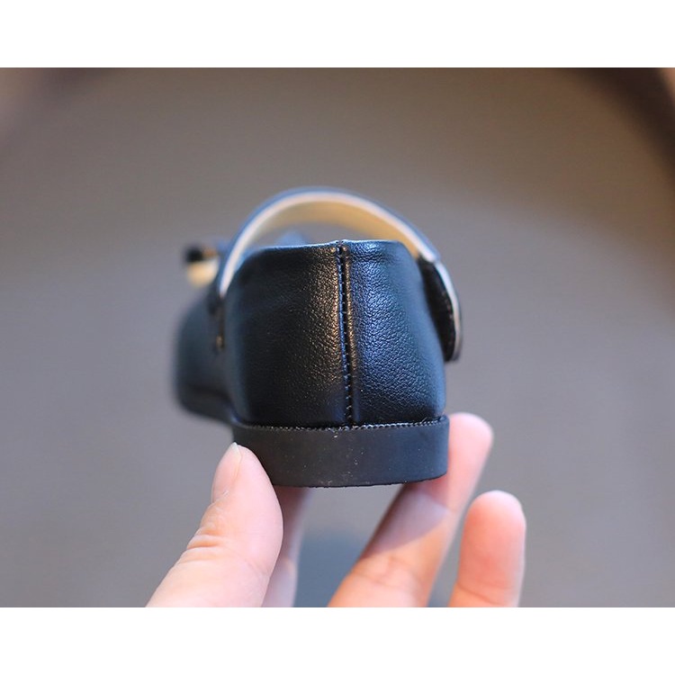 Giày búp bê da mềm đính nơ xinh xắn cho bé gái 1-8 tuổi