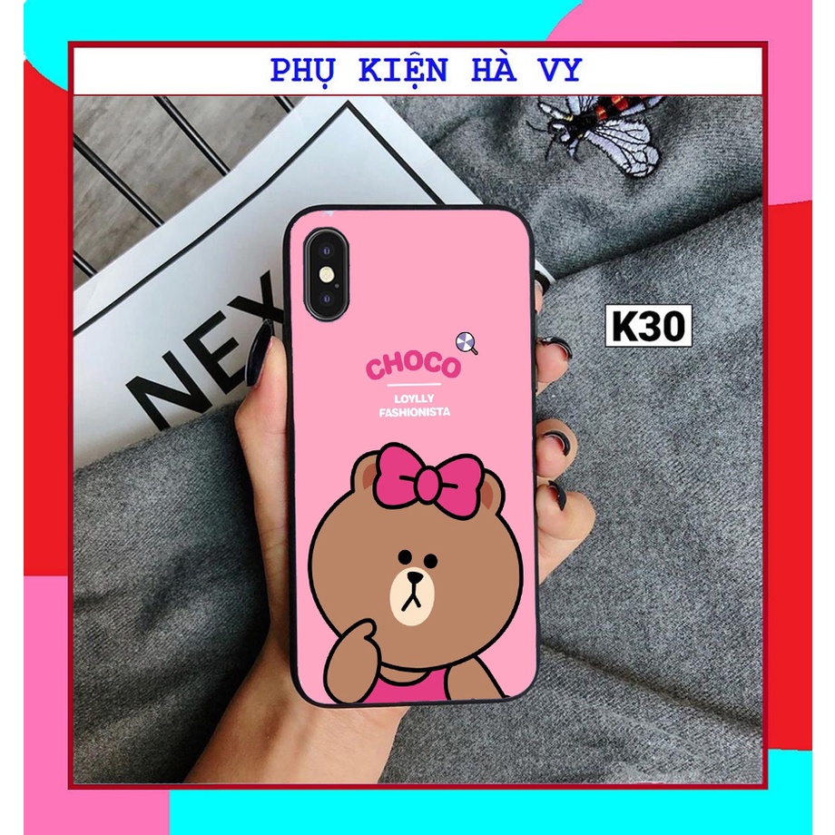 Ốp lưng gấu nâu nhám viền đen 5/5s/6/6plus/6s/6splus/7/7plus/8/8plus/x/xr/xs/11/12/pro/max/plus/promax