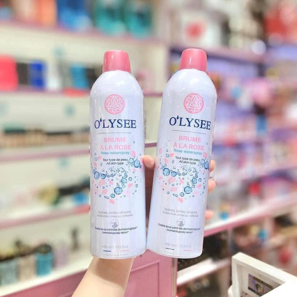 (Bill Pháp đủ ạ) Xịt khoáng Olysee Brume À La Rose Water Spray 400ml