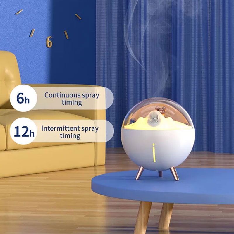 Máy phun sương JIASHI tạo độ ẩm không khí mini có đèn ngủ tiện dụng