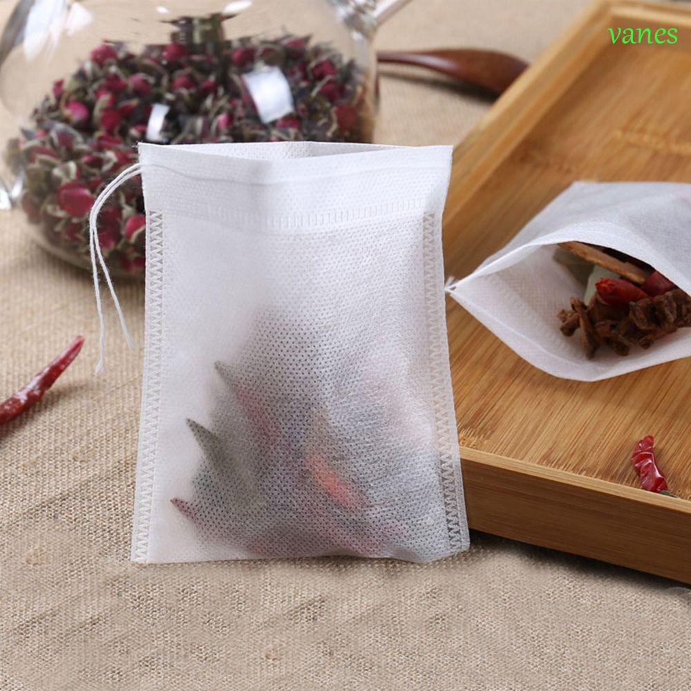 Bộ 100 túi lọc rỗng bằng vải không dệt dùng 1 lần pha trà cà phê