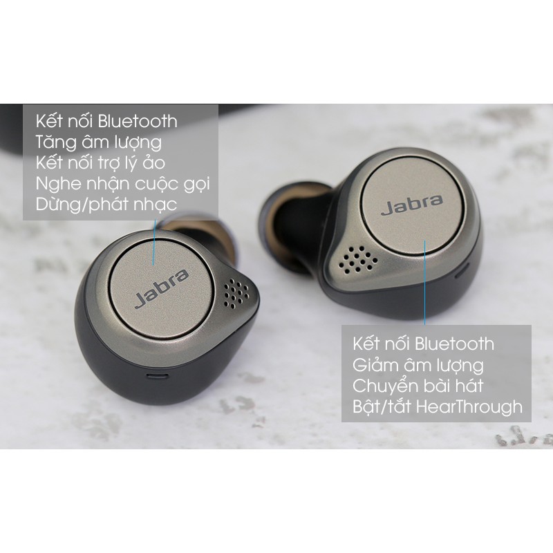 Jbl - Tai nghe bluetooth Jabra Elite 75T cao cấp âm thanh cực đỉnh kiêm cốc sạc pin trâu nghe thả ga. bảo hành 1 năm.