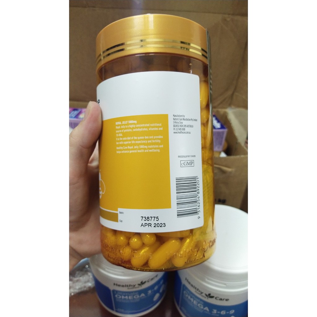 Date 2026-Sữa Ong Chúa Healthy Care Royal Jelly 1000MG 365 viên - Xuất xứ Úc