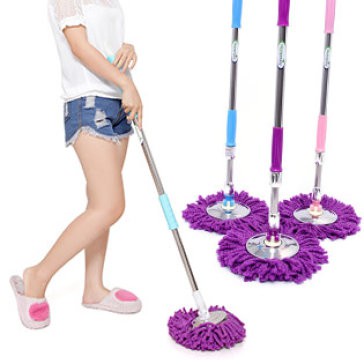 CÂY LAU NHÀ LẺ DÀNH CHO THÙNG LAU XOAY 360 ĐỘ MÂM TRÒN - GIAO MÀU NGẪU NHIÊN