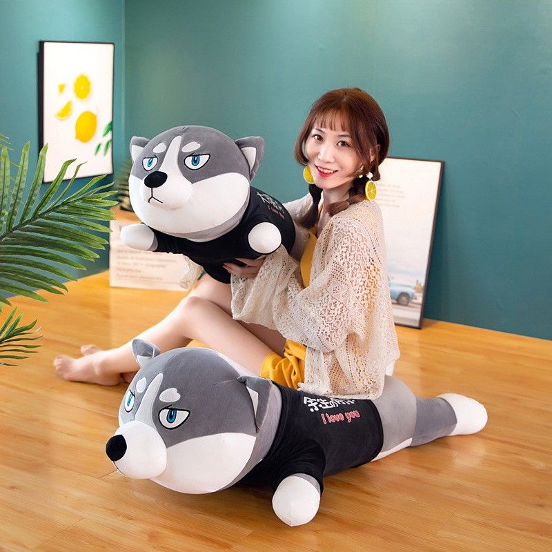 Chó Bông Husky mặt ngáo siêu cute- Tổng Kho Gấu Bông