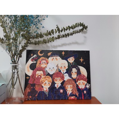 Tranh Sơn Dầu Số Hoá Tự Tô Hình Harry Potter, Tranh Tô Màu Theo Số Phim Hoạt Hình Harry Potter.