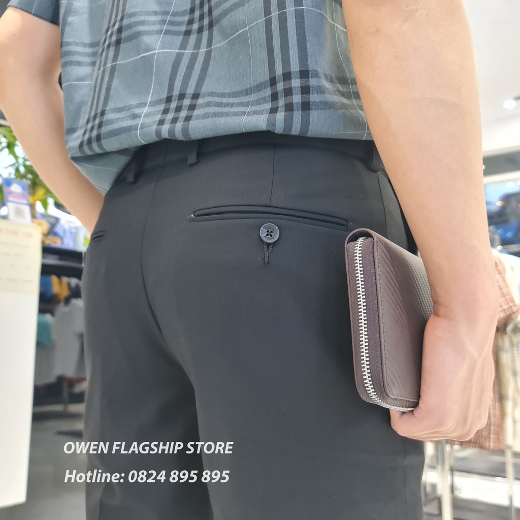 OWEN -  Quần âu nam công sở dáng REGULAR cạp Tăng đơ co dãn mã QRT23888 - OWEN Flagship Store