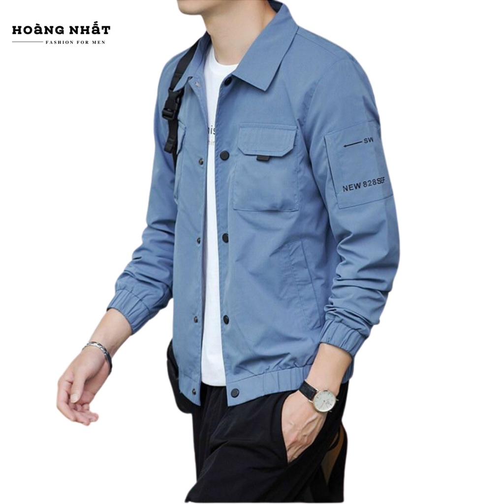Áo khoác kaki H&N nhiều túi nút bấm chất kaki cao cấp không xù không ra màu phong cách áo khoác nam Ulzzang - AK013