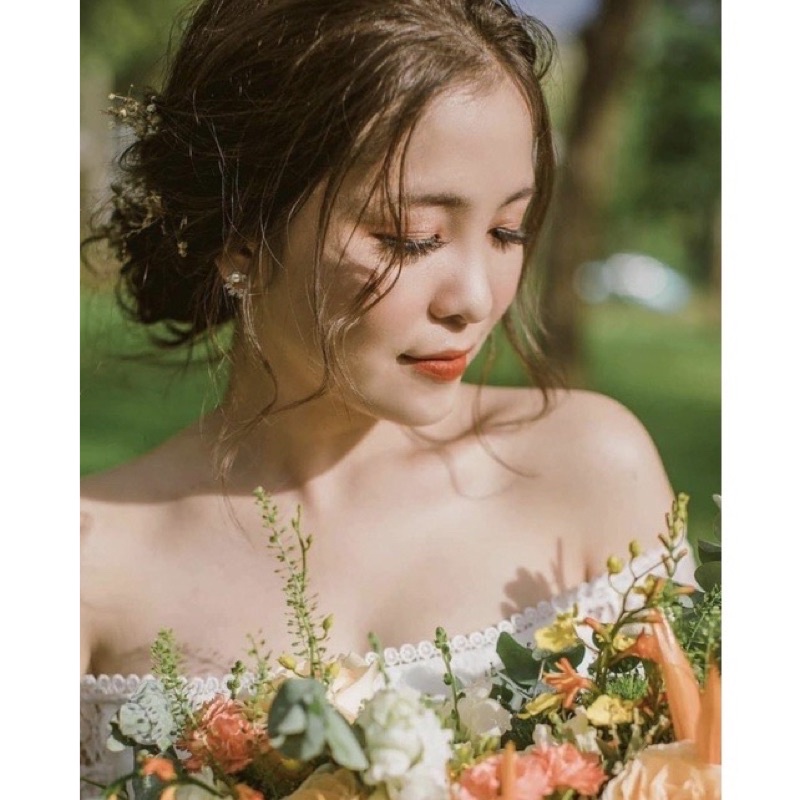 Bông tai đá ngọc cô dâu -dự tiệc