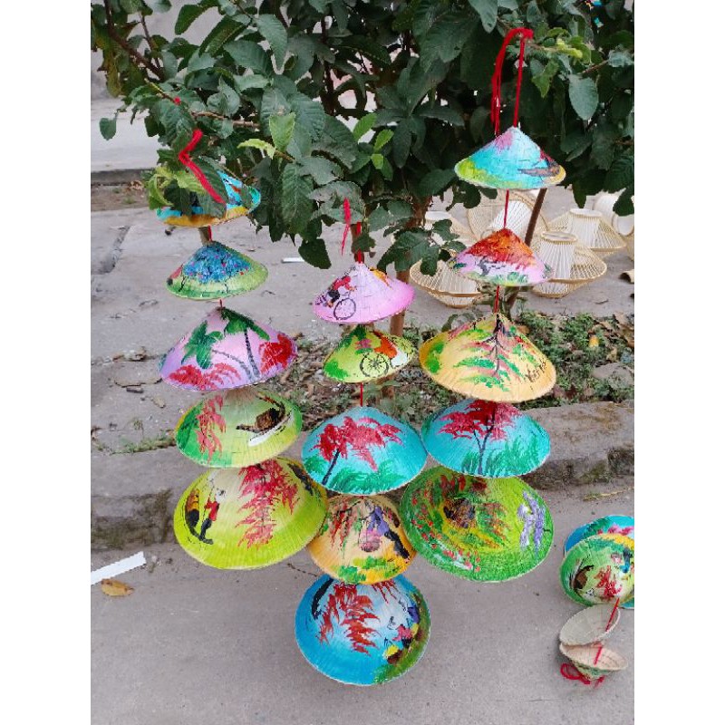 Dây nón lá vẽ trang trí