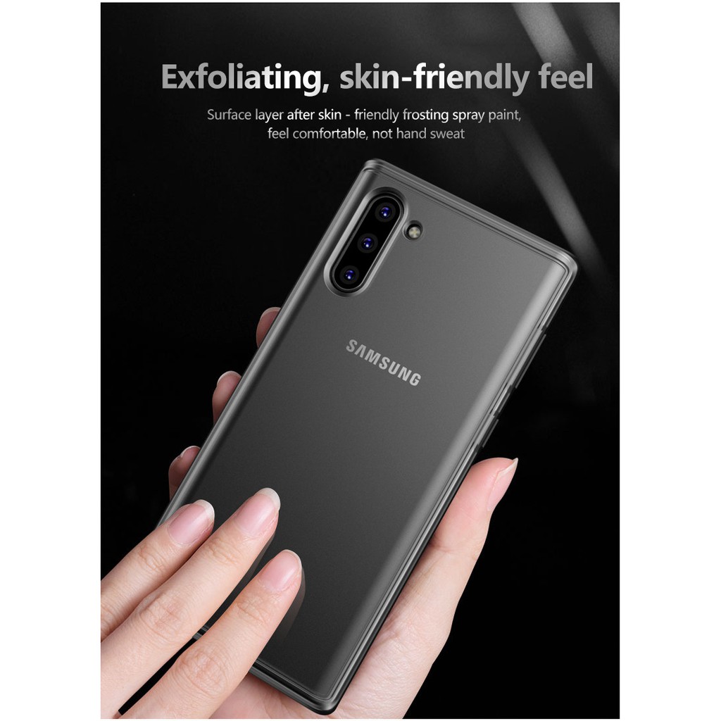 Ốp Lưng Samsung Note 10 Cứng Nhám Viền Màu Dẻo Chống Sốc