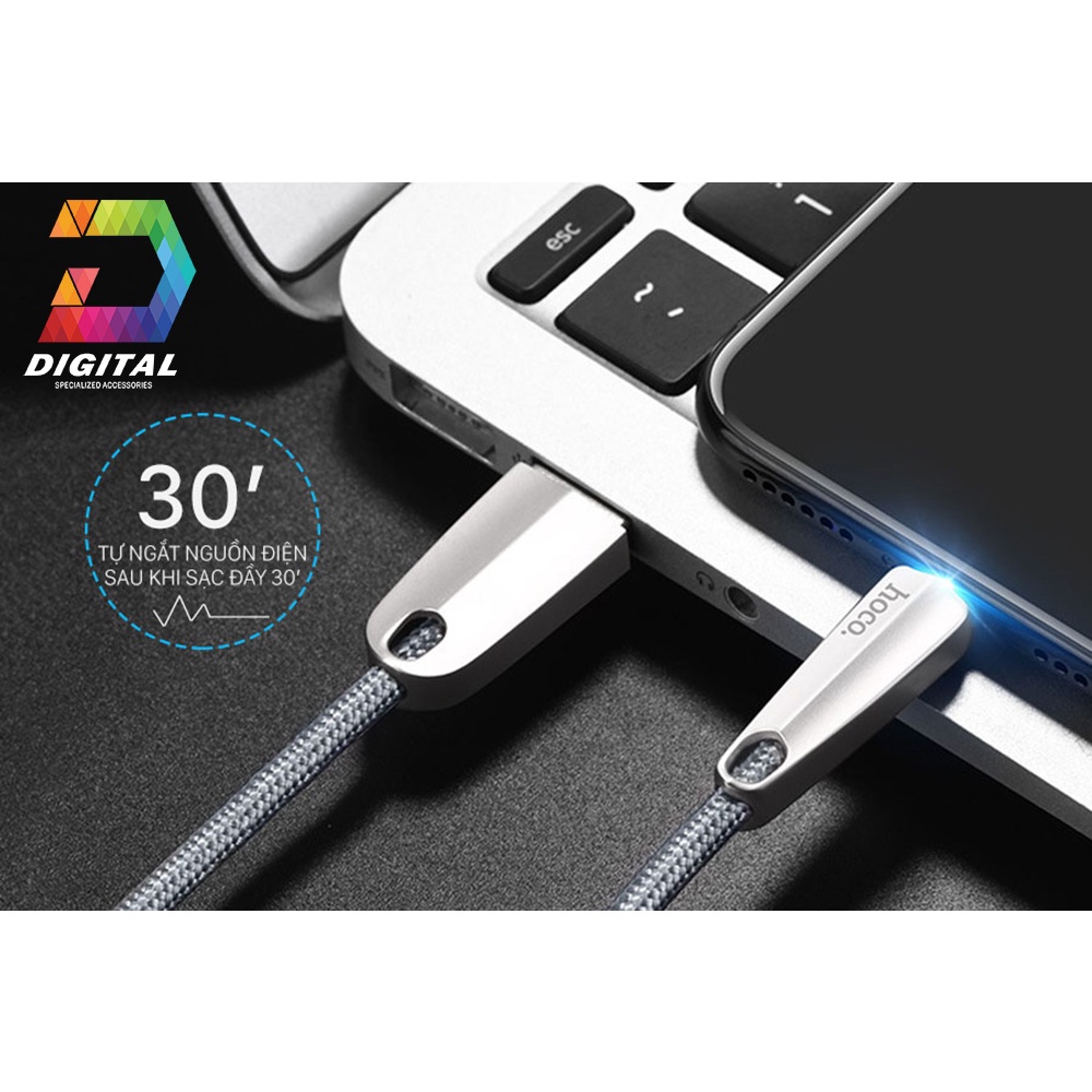 Cáp Sạc Tự Ngắt HOCO U35 Dài 2 Mét