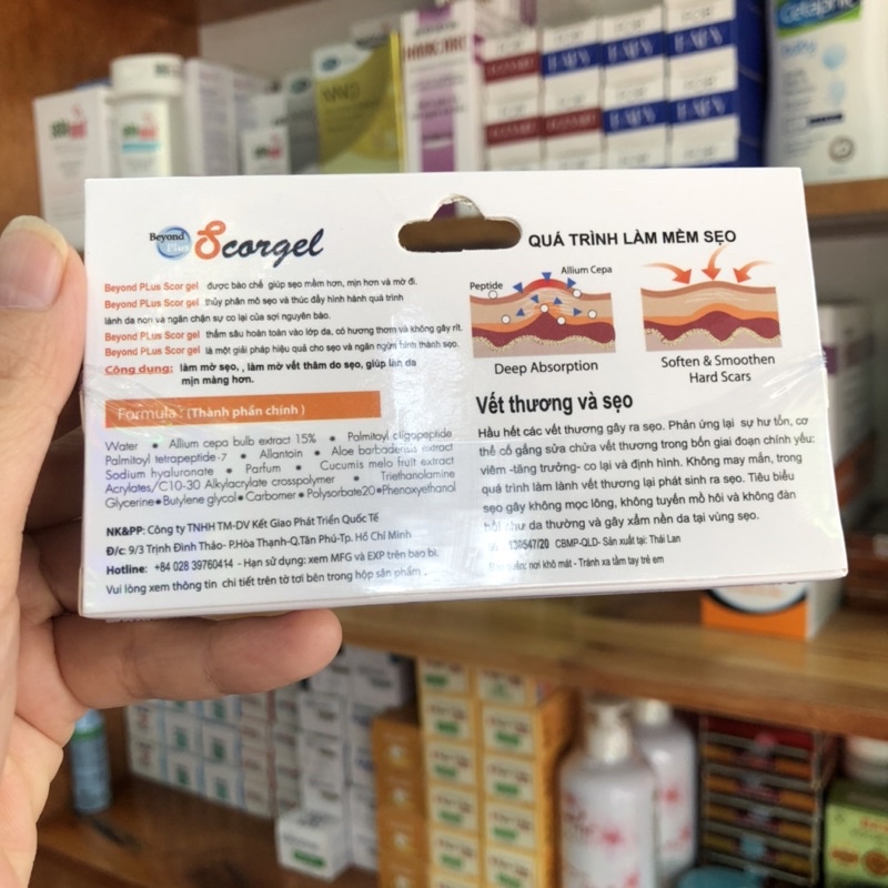Gel ngăn ngừa sẹo Scorgel Beyond Plus 10G. Scargel Chuyên gia chăm sóc sẹo cũ và mới giúp làm phẳng, mềm và mờ sẹo