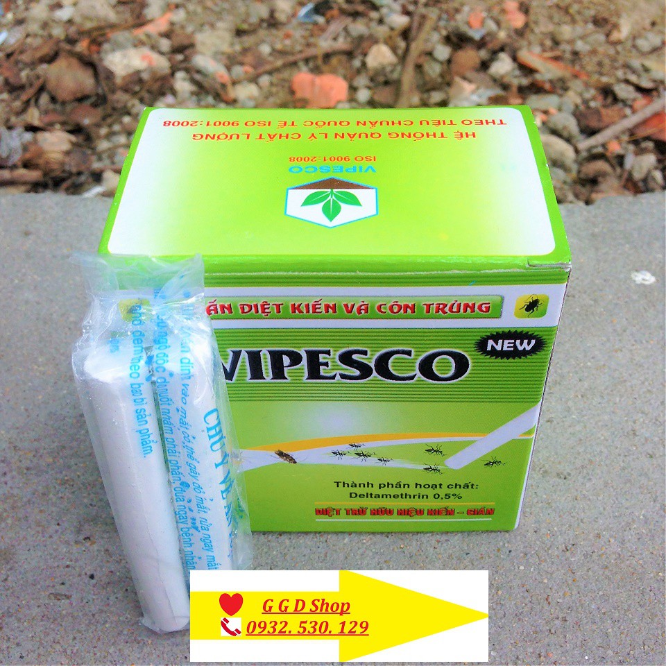 (Hộp 20 Viên) Phấn Diệt Kiến Gián Hàng Cao Cấp VIPESCO An Toàn Hiệu Quả