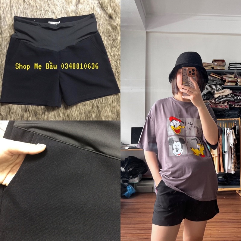 Quần đùi bầu (short bầu) phom suông dáng rộng mặc mùa hè chất vietex mềm và mát Size 40 đến 80,85kg