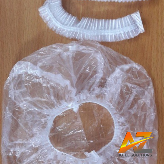 Mũ chụp tóc nilon dùng một lần cho khách sạn, nhà nghỉ, homestay, vila, spa dạng con sâu