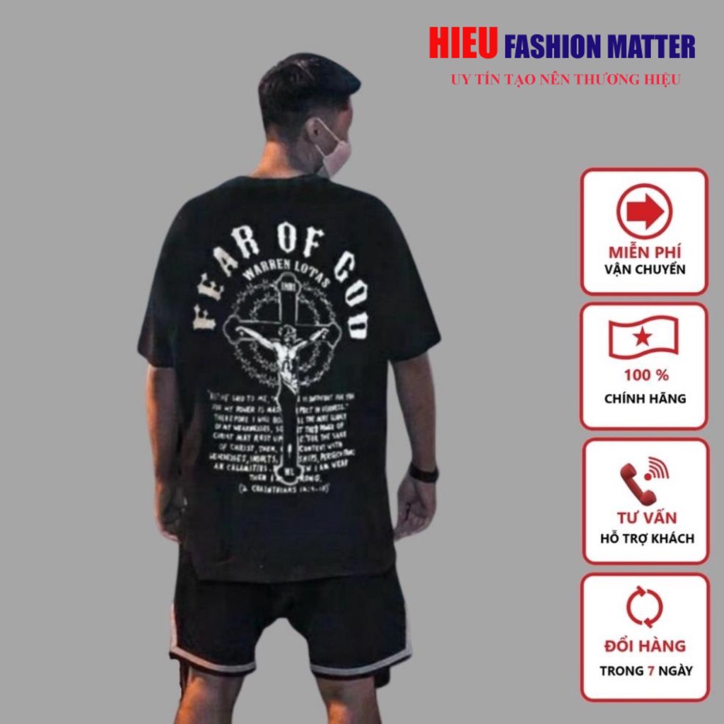⚡ S.I.Ê.U C.Ấ.P ⚡ ÁO T Shirt cổ tròn size dưới 80kg cotton mềm mại hieufashion - FEAR OF GOD
