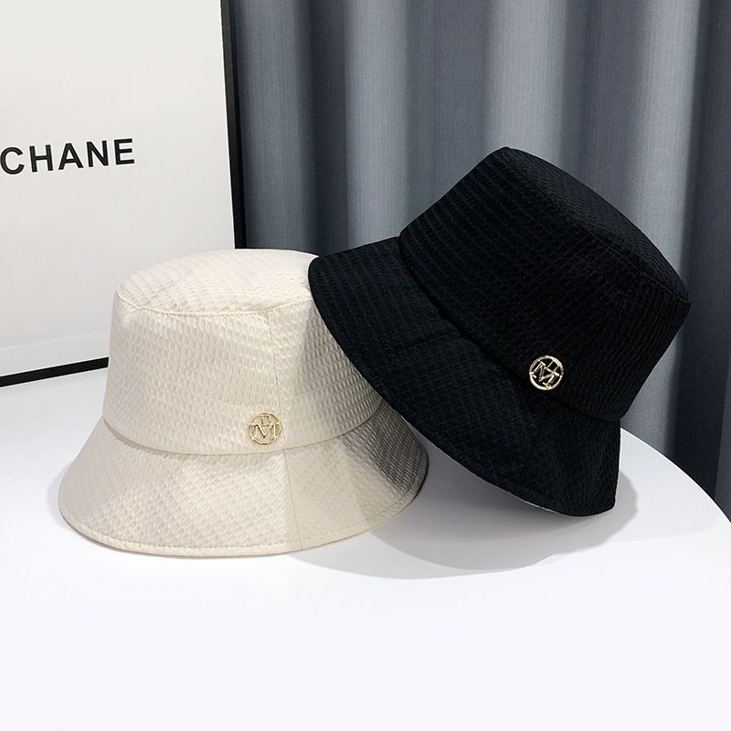 Nón Bucket Dáng Tai Bèo Vải Gân Tag Chữ MD/ MM Sang Chảnh Cho Mùa Hè
