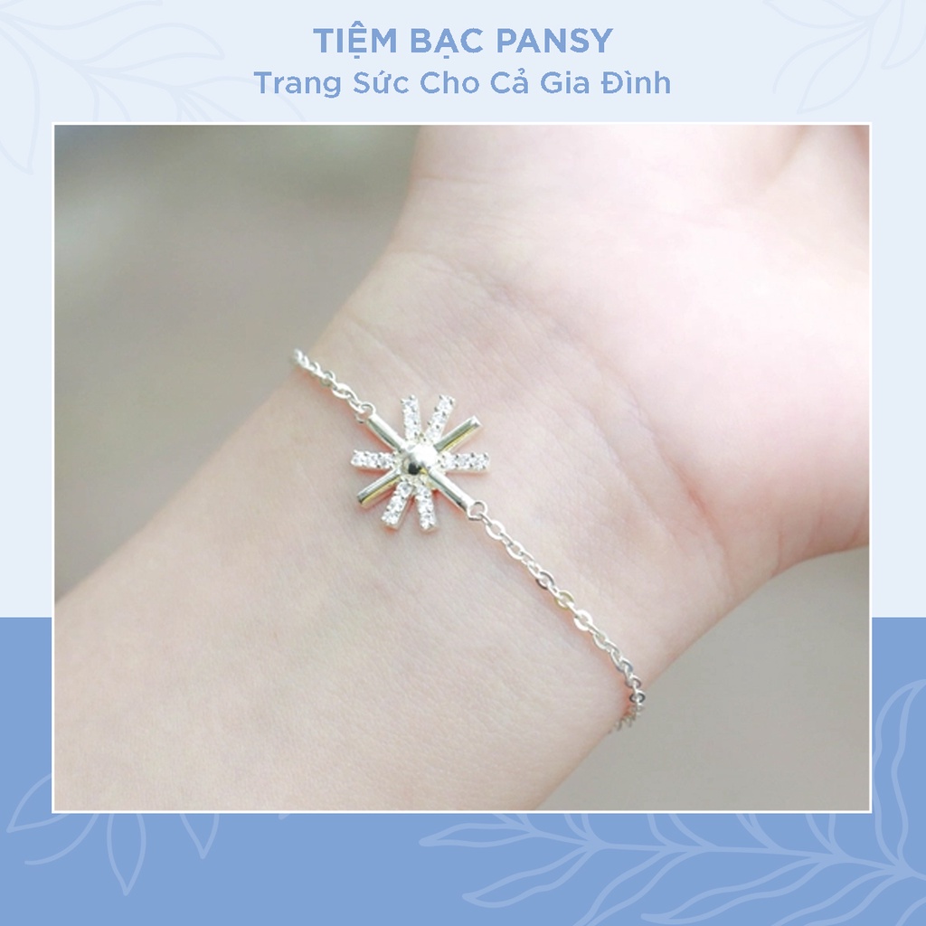 Lắc tay bạc ta Hậu Duệ Mặt Trời PANSY - Vòng tay nữ thời trang chất liệu bạc ta cao cấp