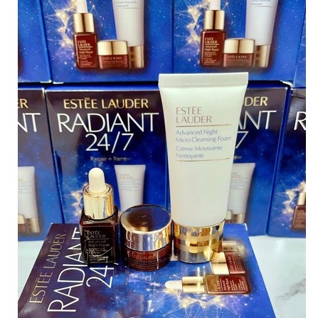 Set Dưỡng Da Esstee Lauder Radiant 24/7 Repair + Renew (Sữa rửa mặt 30ml - Serum 7ml - Kem mắt 5ml)