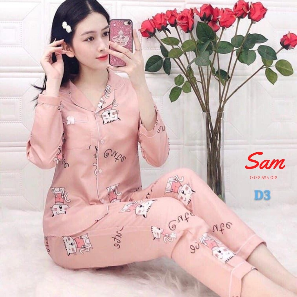 Sale👉Bộ Pijama (Quần Dài-Tay Dài) Bộ Mặc Nhà Kate Thái Cao Cấp Hàng Loại 1 Mềm Mại, Thầm Hút Mồ Hôi, Không Xù | BigBuy360 - bigbuy360.vn
