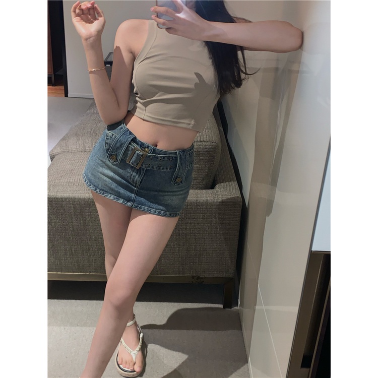 COZOK Áo croptop sát nách ôm dáng quyến rũ cho nữ