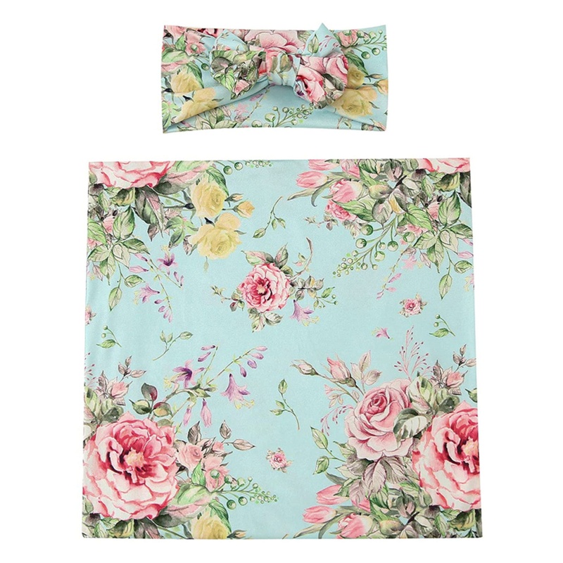 Set Đồ 2 Món Gồm Chăn Quấn Và Băng Cài Đầu Chụp Ảnh Cho Bé Sơ Sinh